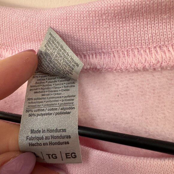 Merry Christmas Pink Sweatshirt New Handmade Size XL Holiday Gift Xmas Lover - Picture 3 of 3